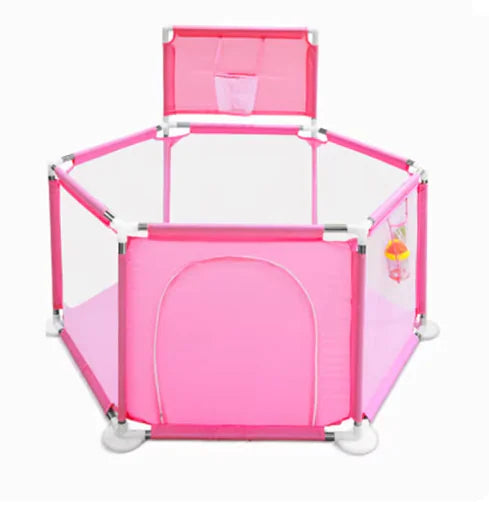 IMBABY Baby Playpen – Safety Barrier with Balls Pool, Basketball & Football for Kids