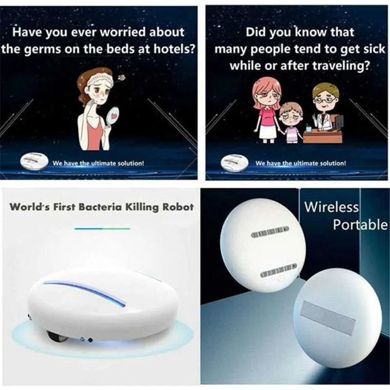 Smart Wireless Portable Bacteria Killing Robot